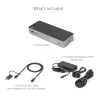 StarTech.com Docking station universale per laptop, dock ibrido USB-C e USB-A, doppio 4K DP e HDMI, 100W PD, Mac / Windows / Chrome OS, hub 4x USB 5Gbps, GbE