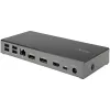 StarTech.com Dock USB C - Docking station USB Type-C per monitor triplo 4K - 100W Power Delivery - DP 1.4 Alt Mode e DSC, 2x DisplayPort 1.4/HDMI 2.0 - 6xUSB (2x 10Gbps) - Windows/Chrome