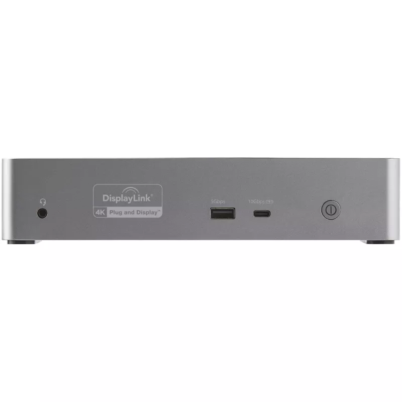 StarTech.com Dock USB-C – DisplayPort e HDMI quad-monitor 4K 60Hz – Docking station USB-C universale con 100W Power Delivery – Hub USB con 1x USB Type-C e 3x USB-A, Ethernet, audio