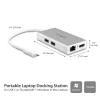 StarTech.com Adattatore multiporta USB-C – Docking station da viaggio USB-C con HDMI 4K – 60 W Power Delivery Pass-Through, GbE, hub USB-A 3.0 a 2 porte – Mini dock USB Type-C portatile per laptop – bianco