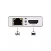 StarTech.com Adattatore multiporta USB-C – Docking station da viaggio USB-C con HDMI 4K – 60 W Power Delivery Pass-Through, GbE, hub USB-A 3.0 a 2 porte – Mini dock USB Type-C portatile per laptop – bianco