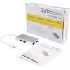 StarTech.com Adattatore multiporta USB-C – Docking station da viaggio USB-C con HDMI 4K – 60 W Power Delivery Pass-Through, GbE, hub USB-A 3.0 a 2 porte – Mini dock USB Type-C portatile per laptop – bianco