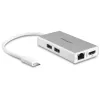 StarTech.com Adattatore multiporta USB-C – Docking station da viaggio USB-C con HDMI 4K – 60 W Power Delivery Pass-Through, GbE, hub USB-A 3.0 a 2 porte – Mini dock USB Type-C portatile per laptop – bianco