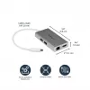 StarTech.com Adattatore multiporta USB-C – Docking station da viaggio USB-C con HDMI 4K – 60 W Power Delivery Pass-Through, GbE, hub USB-A 3.0 a 2 porte – Mini dock USB Type-C portatile per laptop – bianco