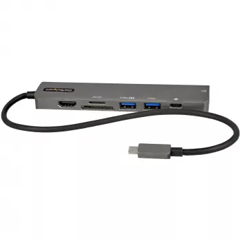 StarTech.com Hub adattatore multiporta USB-C, USB-C a HDMI 4K 60Hz, Gigabit Ethernet e ricarica laptop 100W per Macbook Pro / Air e Windows