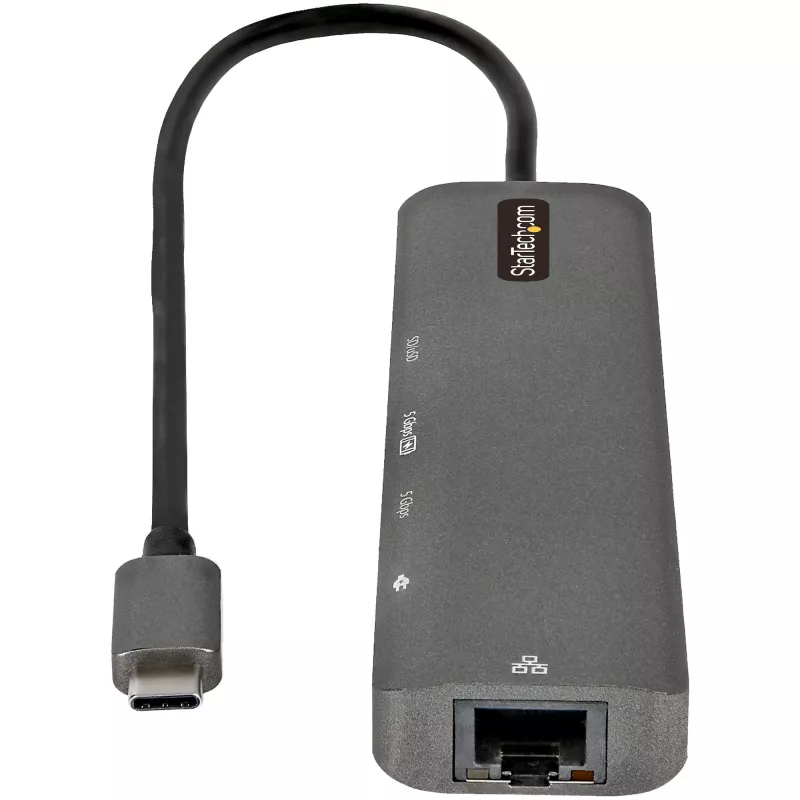 StarTech.com Hub adattatore multiporta USB-C, USB-C a HDMI 4K 60Hz, Gigabit Ethernet e ricarica laptop 100W per Macbook Pro / Air e Windows