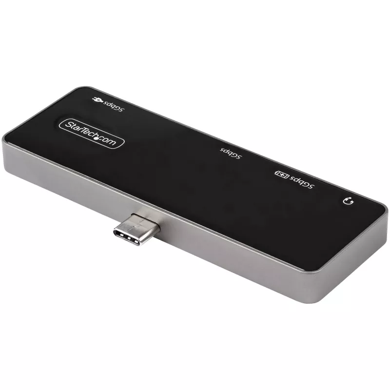 StarTech.com Adattatore multiporta USB C – USB-C a HDMI 4K 60Hz 2.0, ricarica pass-through 100W Power Delivery, hub USB 3.0 a 3 porte, audio – Mini dock USB-C – Dock da viaggio USB Type-C portatile