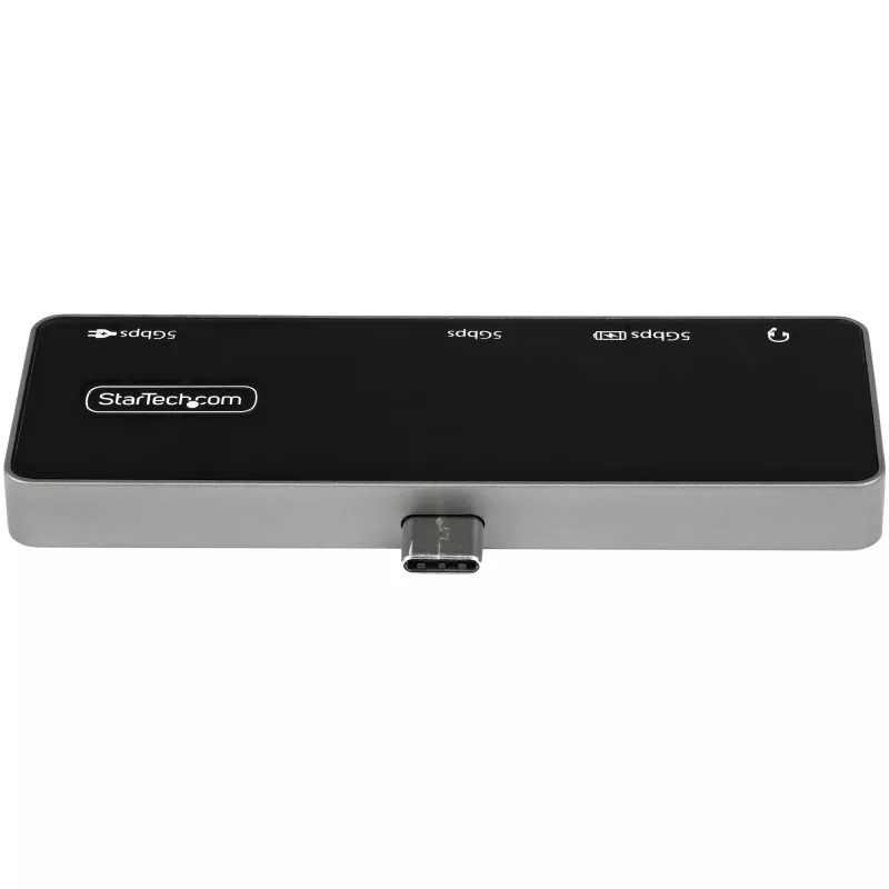StarTech.com Adattatore multiporta USB C – USB-C a HDMI 4K 60Hz 2.0, ricarica pass-through 100W Power Delivery, hub USB 3.0 a 3 porte, audio – Mini dock USB-C – Dock da viaggio USB Type-C portatile