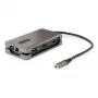 StarTech.com Adattatore multiporta USB-C – HDMI/DP 4K 60Hz – Hub USB a 3 porte – 100W Power Delivery Pass-Through – GbE – Mini docking station da viaggio con ricarica – cavo avvolgibile da 30 cm