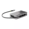 StarTech.com Adattatore multiporta USB-C – HDMI/DP 4K 60Hz – Hub USB a 3 porte – 100W Power Delivery Pass-Through – GbE – Mini docking station da viaggio con ricarica – cavo avvolgibile da 30 cm