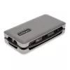 StarTech.com Adattatore multiporta USB-C – HDMI/DP 4K 60Hz – Hub USB a 3 porte – 100W Power Delivery Pass-Through – GbE – Mini docking station da viaggio con ricarica – cavo avvolgibile da 30 cm