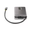 StarTech.com Adattatore multiporta USB-C – HDMI/DP 4K 60Hz – Hub USB a 3 porte – 100W Power Delivery Pass-Through – GbE – Mini docking station da viaggio con ricarica – cavo avvolgibile da 30 cm