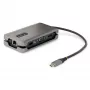 StarTech.com Adattatore multiporta USB-C – HDMI/VGA – 4K 60 Hz – Hub USB a 3 porte – 100 W Power Delivery pass-through – GbE – Mini docking station da viaggio con ricarica – cavo avvolgibile, 30 cm