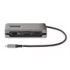 StarTech.com Adattatore multiporta USB-C – HDMI/VGA – 4K 60 Hz – Hub USB a 3 porte – 100 W Power Delivery pass-through – GbE – Mini docking station da viaggio con ricarica – cavo avvolgibile, 30 cm