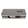 StarTech.com Adattatore multiporta USB-C – HDMI/VGA – 4K 60 Hz – Hub USB a 3 porte – 100 W Power Delivery pass-through – GbE – Mini docking station da viaggio con ricarica – cavo avvolgibile, 30 cm
