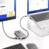 StarTech.com Adattatore multiporta USB-C – HDMI/VGA – 4K 60 Hz – Hub USB a 3 porte – 100 W Power Delivery pass-through – GbE – Mini docking station da viaggio con ricarica – cavo avvolgibile, 30 cm