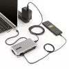 StarTech.com Adattatore multiporta USB-C – HDMI/VGA – 4K 60 Hz – Hub USB a 3 porte – 100 W Power Delivery pass-through – GbE – Mini docking station da viaggio con ricarica – cavo avvolgibile, 30 cm
