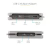 StarTech.com Adattatore multiporta USB-C – HDMI/VGA – 4K 60 Hz – Hub USB a 3 porte – 100 W Power Delivery pass-through – GbE – Mini docking station da viaggio con ricarica – cavo avvolgibile, 30 cm