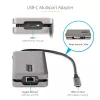 StarTech.com Adattatore multiporta USB-C – HDMI/VGA – 4K 60 Hz – Hub USB a 3 porte – 100 W Power Delivery pass-through – GbE – Mini docking station da viaggio con ricarica – cavo avvolgibile, 30 cm