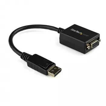 StarTech.com Adattatore DisplayPort a VGA - Convertitore attivo DP a VGA - Video 1080p - Certificato DisplayPort - Adattatore dongle cavo sorgente DP/DP++ a monitor VGA - Connettore DP con blocco