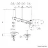 Neomounts DS60-600BL1 Supporto monitor 10-32 pollici - Quick-Fix - Stop 180°