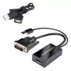 StarTech.com Adattatore DVI a DisplayPort – Alimentazione USB – 1920 x 1200 – Convertitore DVI a DisplayPort – Adattatore video – DVI-D a DP