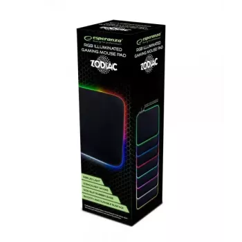 Tappetino per mouse gaming ESPERANZA EGP105 — 350×250 mm, nero, alimentato via USB, base antiscivolo