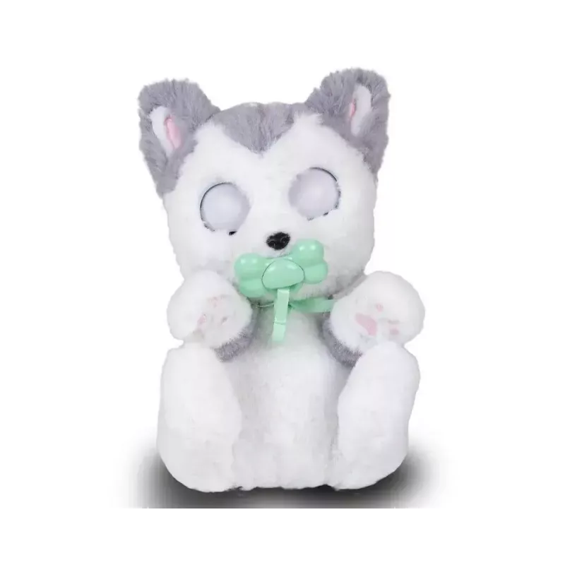Mascotte interattiva in peluche Epee Psytulaski cane Husky — peluche interattivo con suoni e movimento