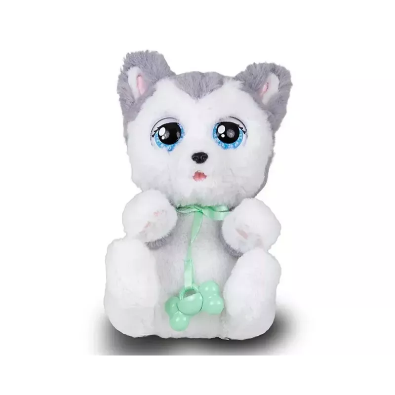 Mascotte interattiva in peluche Epee Psytulaski cane Husky — peluche interattivo con suoni e movimento