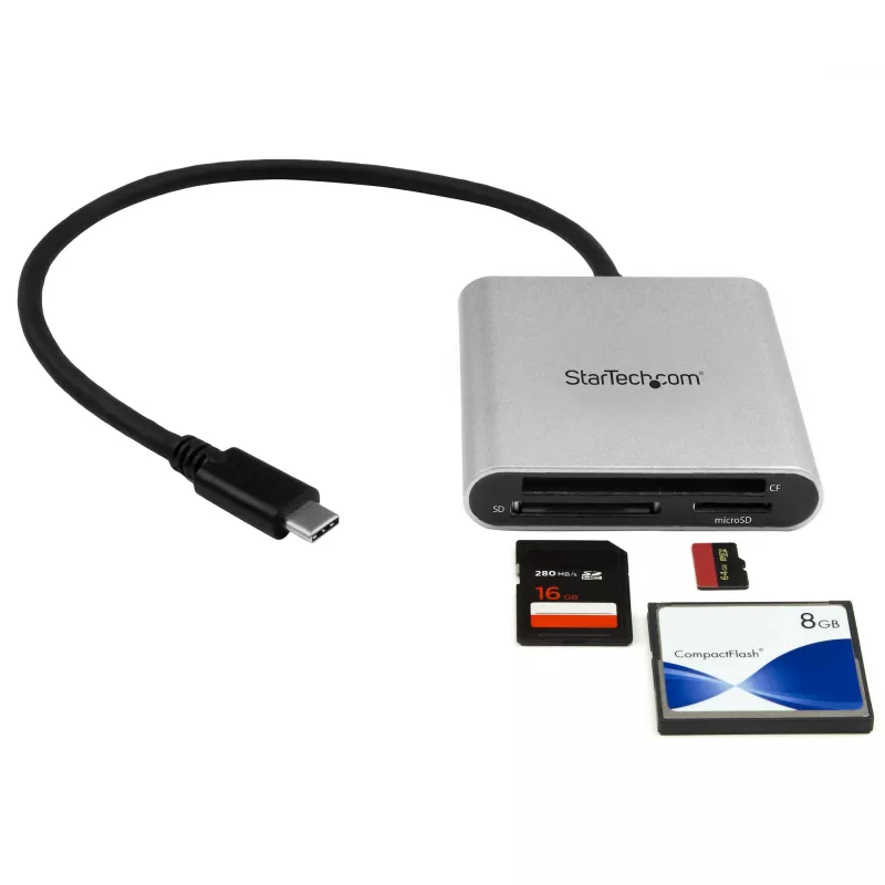 StarTech.com lettore/scrittore multi-card USB 3.0 per memorie flash con USB-C - SD, microSD, CompactFlash