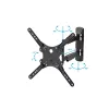 StarTech.com FPWARTB1M supporto TV da parete completamente articolato, braccio snodabile, per display VESA da 32-55 pollici, fino a 35 kg (77 lb), rotazione +90/-90, acciaio, nero