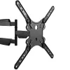 StarTech.com FPWARTB1M supporto TV da parete completamente articolato, braccio snodabile, per display VESA da 32-55 pollici, fino a 35 kg (77 lb), rotazione +90/-90, acciaio, nero