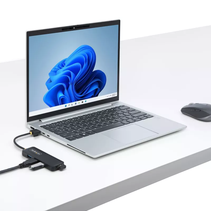 Hub USB-A a 4 porte StarTech.com, 5 Gbit/s, bus-powered, mini hub USB da viaggio compatto, splitter USB 3.0 multi-porta, hub USB portatile, protezione da sovracorrente (OCP)