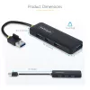 Hub USB-A a 4 porte StarTech.com, 5 Gbit/s, bus-powered, mini hub USB da viaggio compatto, splitter USB 3.0 multi-porta, hub USB portatile, protezione da sovracorrente (OCP)