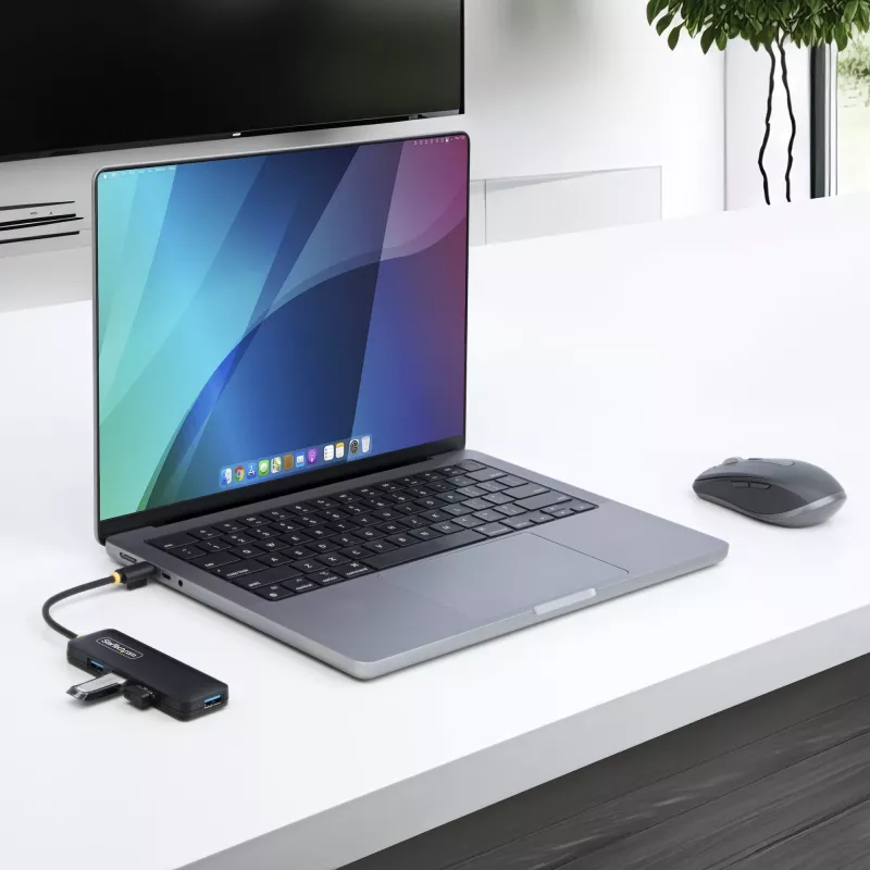 Hub USB-C a 4 porte StarTech.com, 5 Gbit/s, da USB-C a 4x USB-A, bus-powered, mini hub da viaggio compatto, splitter USB 3.0 multi-porta, hub portatile, protezione da sovracorrente