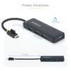Hub USB-C a 4 porte StarTech.com, 5 Gbit/s, da USB-C a 4x USB-A, bus-powered, mini hub da viaggio compatto, splitter USB 3.0 multi-porta, hub portatile, protezione da sovracorrente