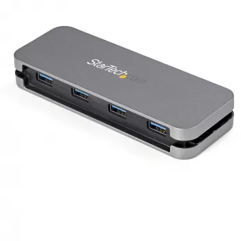 Hub USB 3.0 a 4 porte StarTech.com - Da USB-A a 4x USB-A - SuperSpeed 5 Gbit/s hub USB 3.1 Gen 1 Type-A portatile - USB bus-powered - Hub USB per laptop/desktop con cavo lungo 28 cm e gestione dei cavi~Hub USB 3.0 a 4 porte - Da USB-A a 4x USB-A - SuperSpeed 5 Gbit/s hub USB 3.2 Gen 1 Type-A portatile - USB bus-powered - Hub USB per laptop/desktop con cavo lungo 28 cm e gestione dei cavi