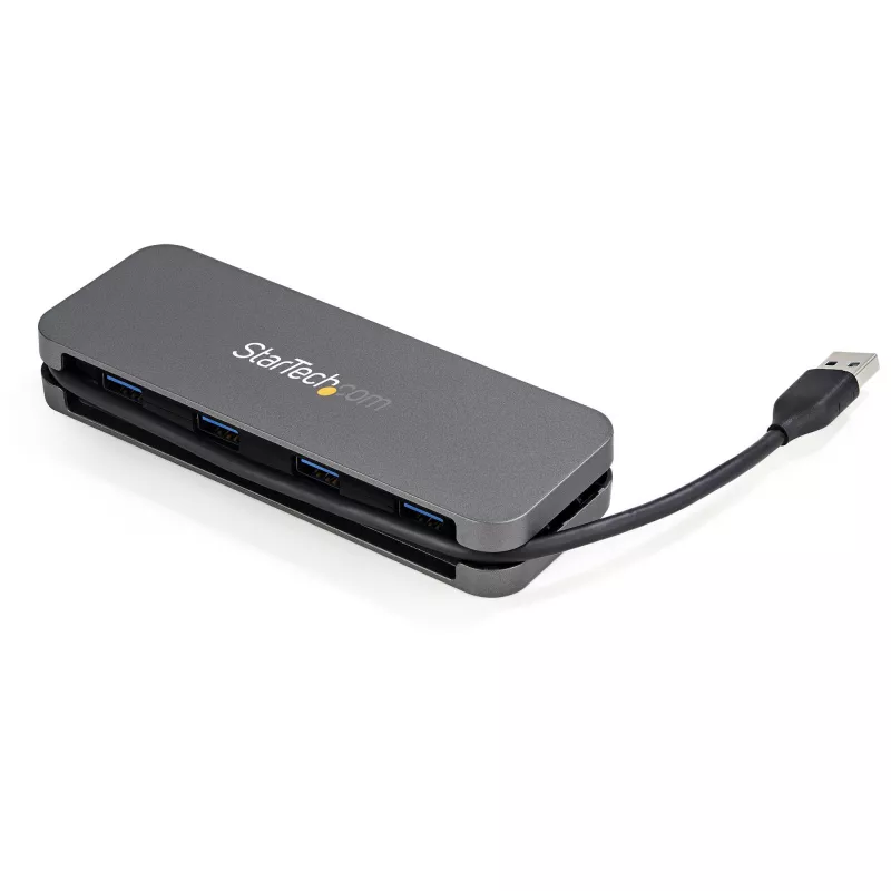 Hub USB 3.0 a 4 porte StarTech.com - Da USB-A a 4x USB-A - SuperSpeed 5 Gbit/s hub USB 3.1 Gen 1 Type-A portatile - USB bus-powered - Hub USB per laptop/desktop con cavo lungo 28 cm e gestione dei cavi~Hub USB 3.0 a 4 porte - Da USB-A a 4x USB-A - SuperSpeed 5 Gbit/s hub USB 3.2 Gen 1 Type-A portatile - USB bus-powered - Hub USB per laptop/desktop con cavo lungo 28 cm e gestione dei cavi