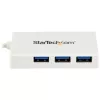 StarTech.com HB30C3A1CFBW hub USB-C a 4 porte, 1x USB-C + 3x USB-A, USB 3.0 SuperSpeed 5Gbps, portatile, bianco