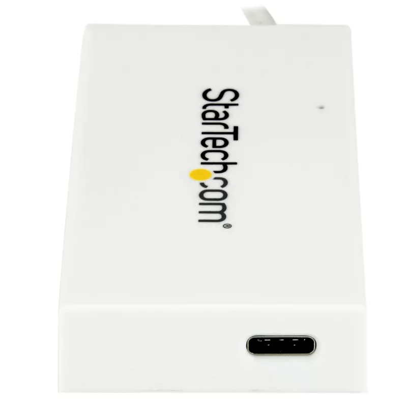 StarTech.com HB30C3A1CFBW hub USB-C a 4 porte, 1x USB-C + 3x USB-A, USB 3.0 SuperSpeed 5Gbps, portatile, bianco