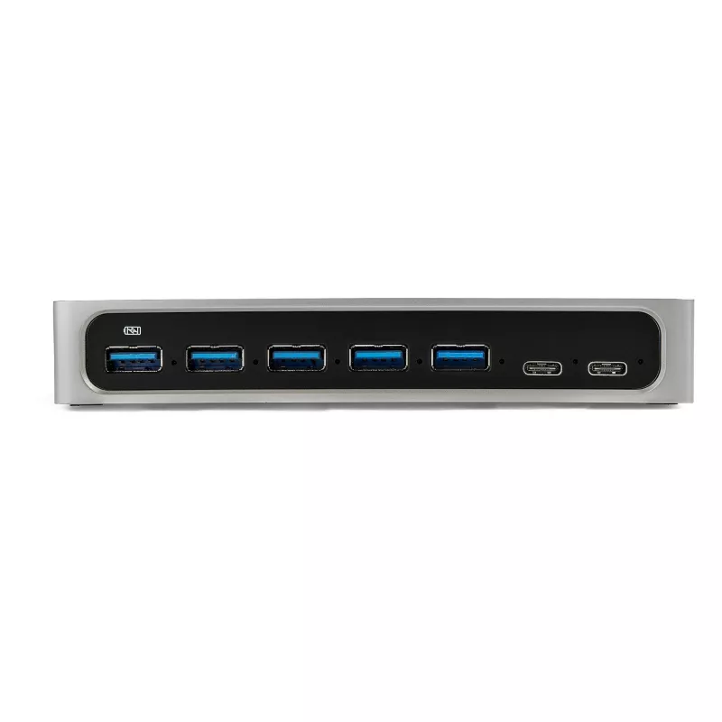 StarTech.com HB30C5A2CSC hub USB-C a 7 porte, da USB-C a 5x USB-A + 2x USB-C, USB 3.0, porta di ricarica rapida, alimentato