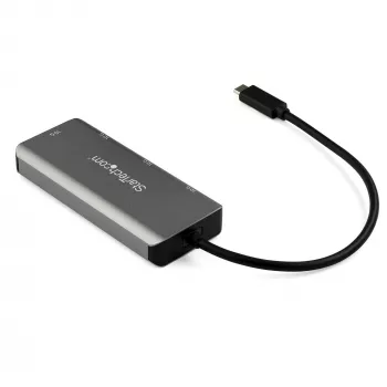 Hub USB C a 4 porte StarTech.com con 2x USB A e 2x USB C – SuperSpeed 10 Gbit/s hub USB Type-C 3.1/3.2 Gen 2 – Alimentazione USB bus – Hub adattatore USB-C a USB portatile – Alluminio – Cavo da 25 cm (9,8