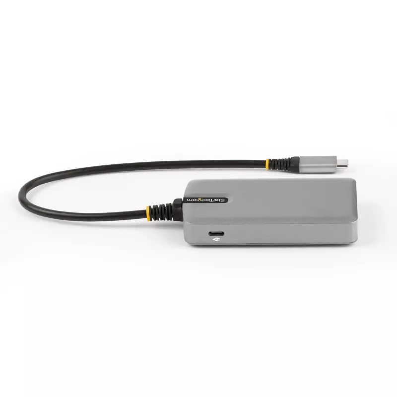 Hub USB-C a 4 porte StarTech.com con uscita video USB-C DP Alt Mode 4K 60Hz - 3x USB-A, 1x USB Type-C, 100W Power Delivery pass-through, USB 3.2 10Gbps, cavo da 30cm, hub USB portatile