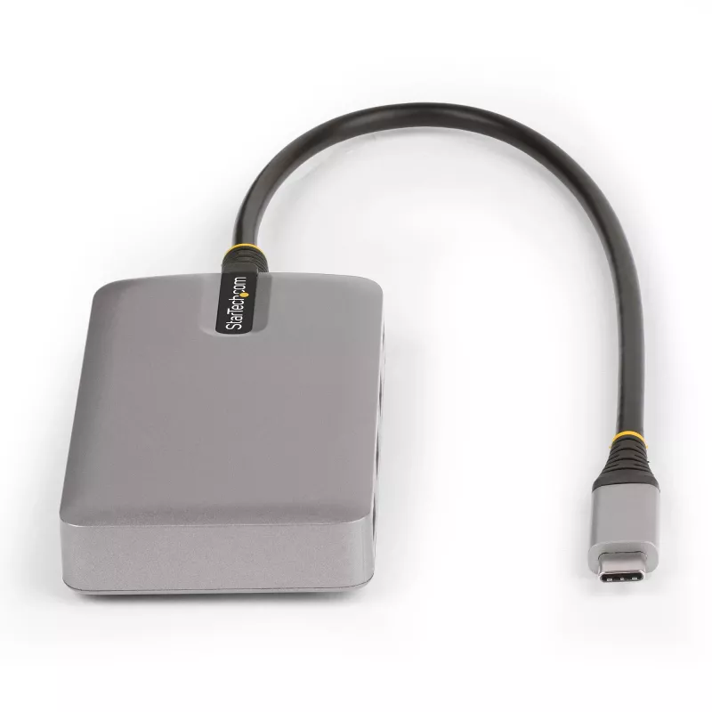Hub USB-C a 4 porte StarTech.com con uscita video USB-C DP Alt Mode 4K 60Hz - 3x USB-A, 1x USB Type-C, 100W Power Delivery pass-through, USB 3.2 10Gbps, cavo da 30cm, hub USB portatile