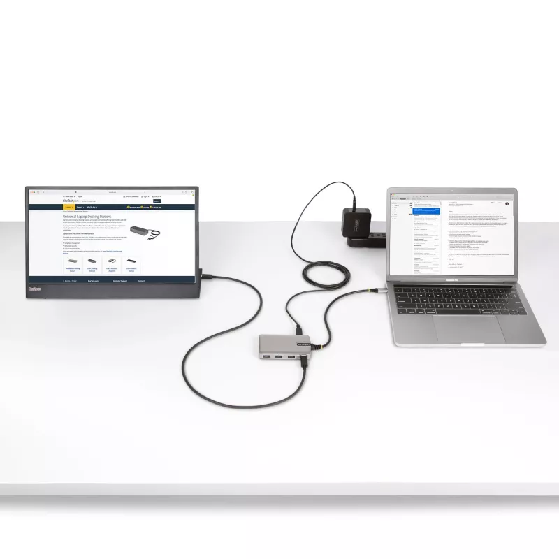 Hub USB-C a 4 porte StarTech.com con uscita video USB-C DP Alt Mode 4K 60Hz - 3x USB-A, 1x USB Type-C, 100W Power Delivery pass-through, USB 3.2 10Gbps, cavo da 30cm, hub USB portatile