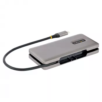 Hub USB-C a 4 porte StarTech.com – 1x USB-A e 3x USB-C – USB 3.2 Gen 2 (10 Gbit/s) – bus-powered – hub USB Type-C con cavo avvolgente da 32 cm – hub USB-C a USB-A portatile
