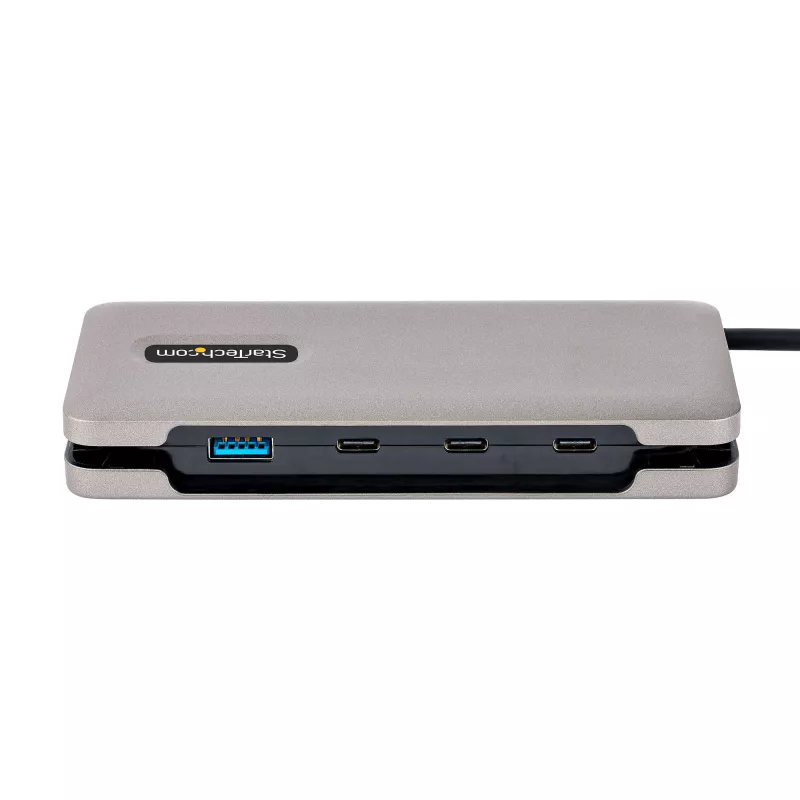 StarTech.com HB31CM1A3CB hub USB-C a 4 porte, 1x USB-A + 3x USB-C, USB 3.2 Gen 2 10 Gbps, alimentato via bus, cavo avvolgibile da 25 cm (9,8 pollici)