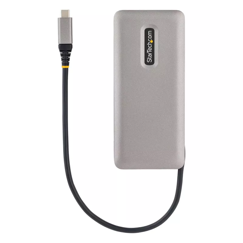 StarTech.com HB31CM1A3CB hub USB-C a 4 porte, 1x USB-A + 3x USB-C, USB 3.2 Gen 2 10 Gbps, alimentato via bus, cavo avvolgibile da 25 cm (9,8 pollici)