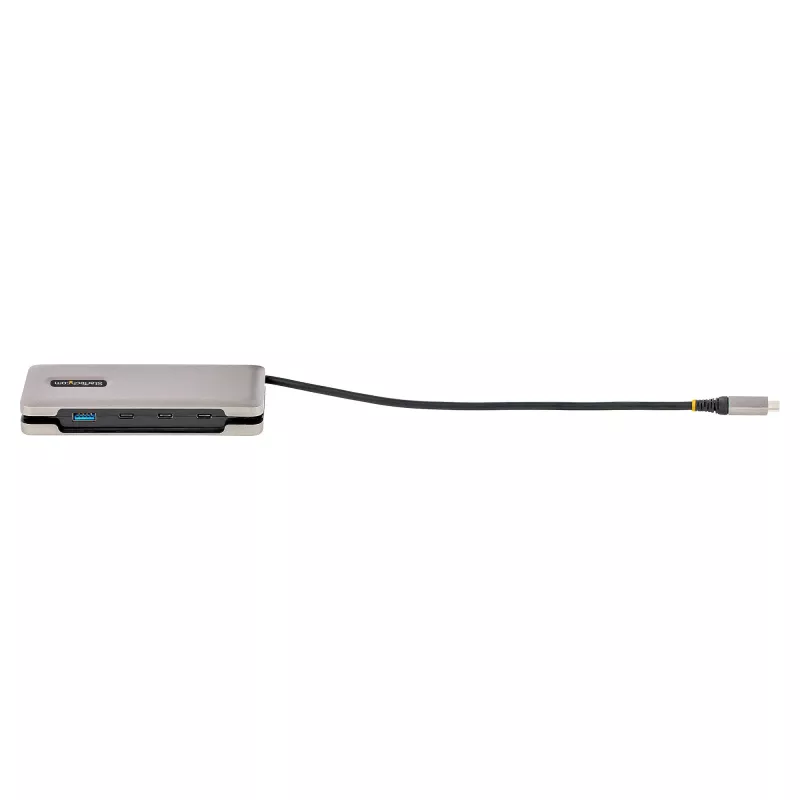 StarTech.com HB31CM1A3CB hub USB-C a 4 porte, 1x USB-A + 3x USB-C, USB 3.2 Gen 2 10 Gbps, alimentato via bus, cavo avvolgibile da 25 cm (9,8 pollici)