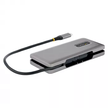 Hub USB-C a 4 porte StarTech.com, 4 porte USB-C, USB 3.2 Gen 2 (10 Gbit/s) – Hub USB-C portatile con 100W Power Delivery Pass-Through – Hub USB Type-C con cavo avvolgente da 32 cm